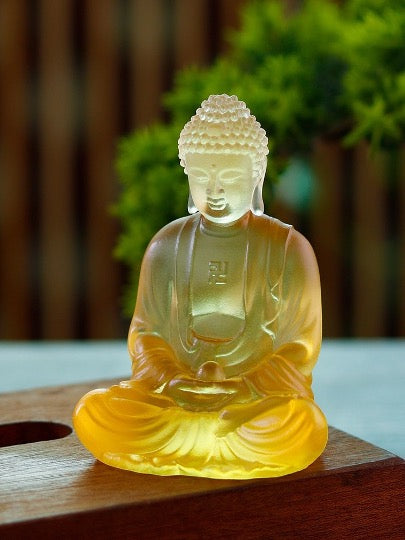 Mini Liu Li Shakyamuni Meditation Buddha Statue | Gautama Buddha | Meditation | Oriental Decoration |  Gautama Buddha