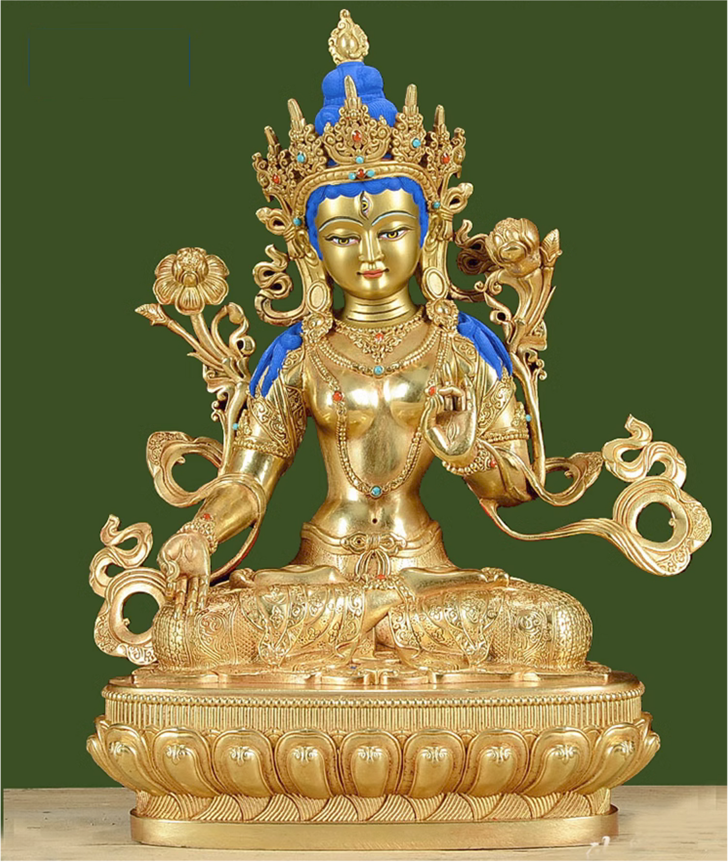 Tibetan White Tara Buddha Statue | Spiritual and Religion | Meditation | Buddha Decoration and Ornament | Feng Sui