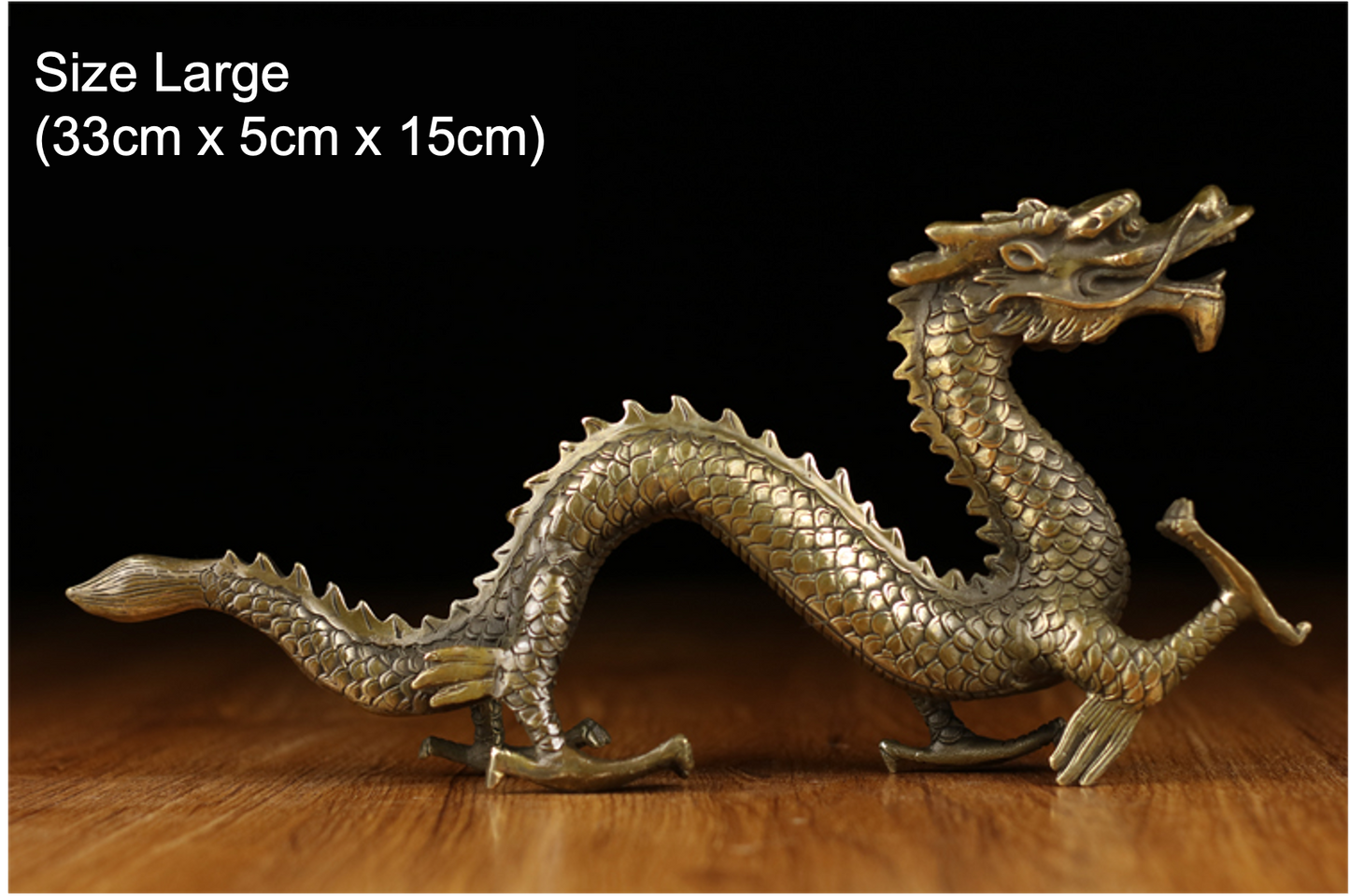 Brass Dragon Sculpture & Statue | Fengshui | Good Fortune and Prosperity | Home Decor and Business Display
