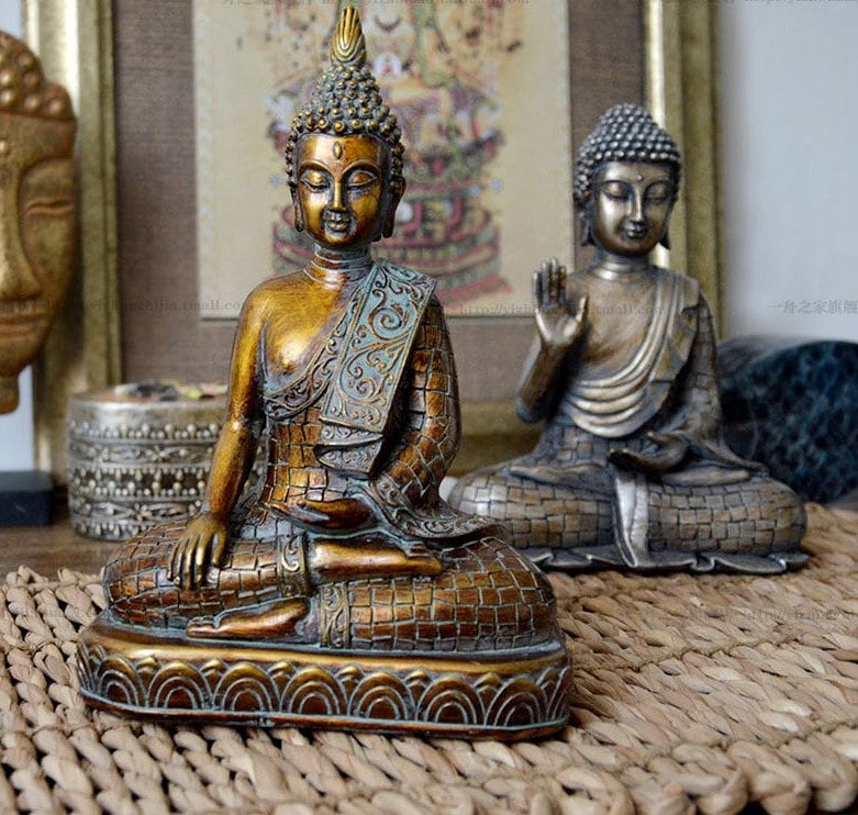 Handmade Thai Buddha Statue Meditation Decor & Display