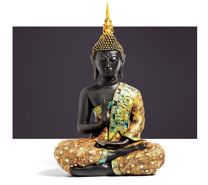 Handmade Thai Buddha Statue Meditation Decor & Display | Mindfulness Gift | Spiritual and Religion | Namaskara Mudra