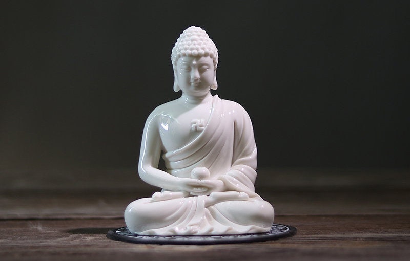 Handmade Porcelain Buddha Statue and Ornament | Gifting for him or her | Home Decoration | Car Display | Spiritual Religion Mindful