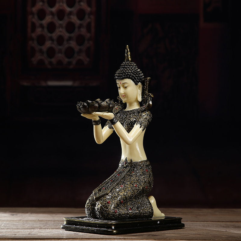 Handmade Tennin Statue | Candle Holder | Meditation