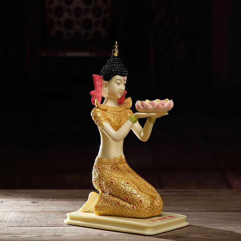 Handmade Tennin Statue | Candle Holder | Meditation