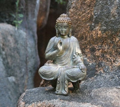 Handmade Buddha Statue Abhaya Mudra | Outdoor Garden | Meditation | House Warming Gift