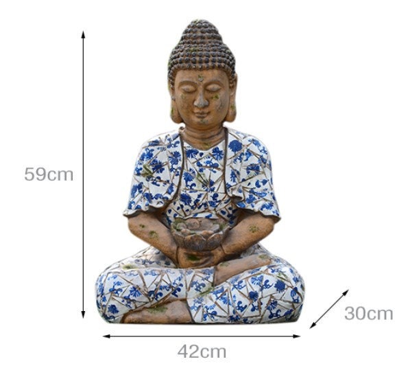 Handmade Buddha Statue Decoration | Outdoor Garden Home Living | Religion Spiritual | Gifting for him or her | Dhyana Mudra