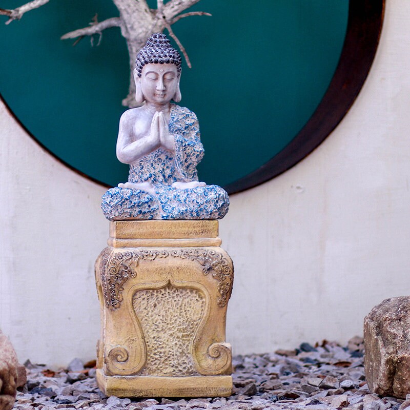 Handmade Sakyamuni Buddha Statue Decoration | Nasmakara | Outdoor Garden Living Room Study Room | House Warming Gift