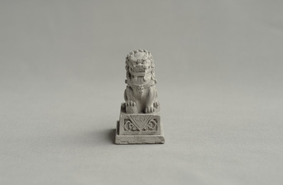 Oriental Cement Lion Statue | Home Decoration and Display | Shi Shi | Auspicious Blessing Lion