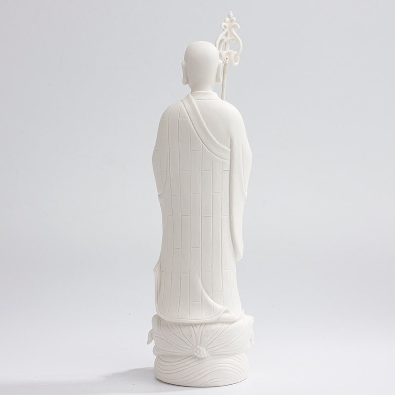 Handmade Porcelain Ksitigarbha Bodhisattva Buddha Statue | Mindful Gift | Meditation