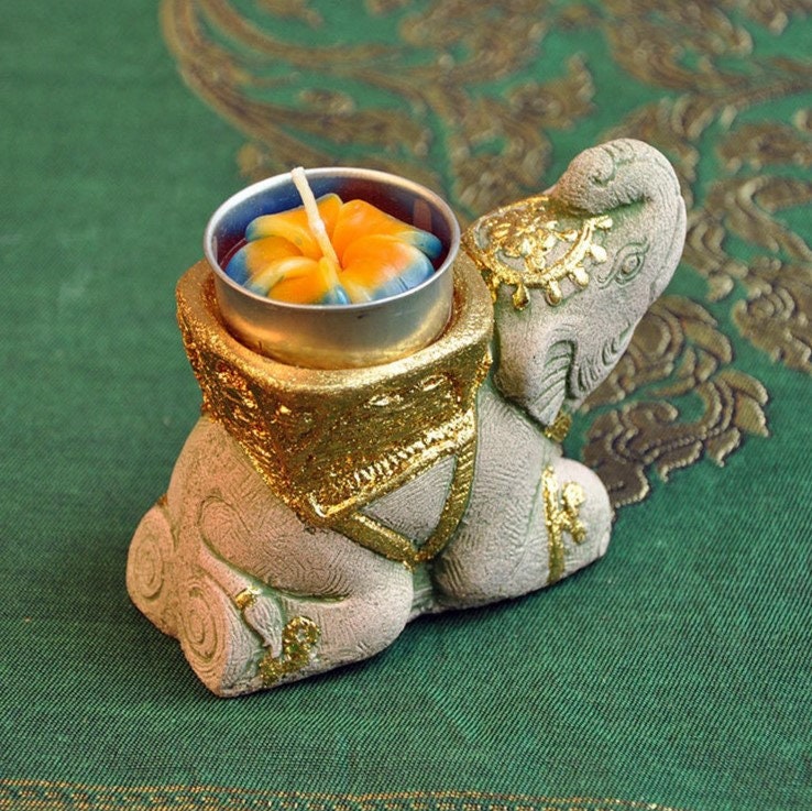 Handmade Elephant Buddha Statue Candle Holder for Decoration and Display | Garden Outdoor Home Living | Mindful Gift