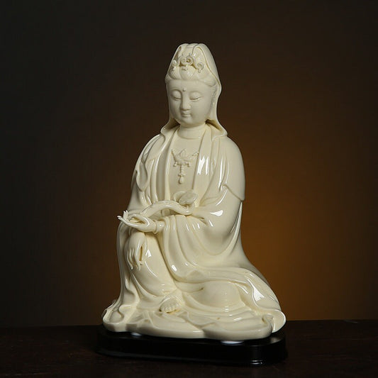 Porcelain Guan Yin Buddha Statue | Mindful Gift | Meditation