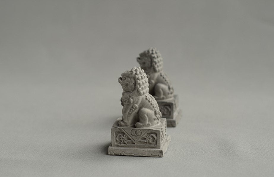 Oriental Cement Lion Statue | Home Decoration and Display | Shi Shi | Auspicious Blessing Lion