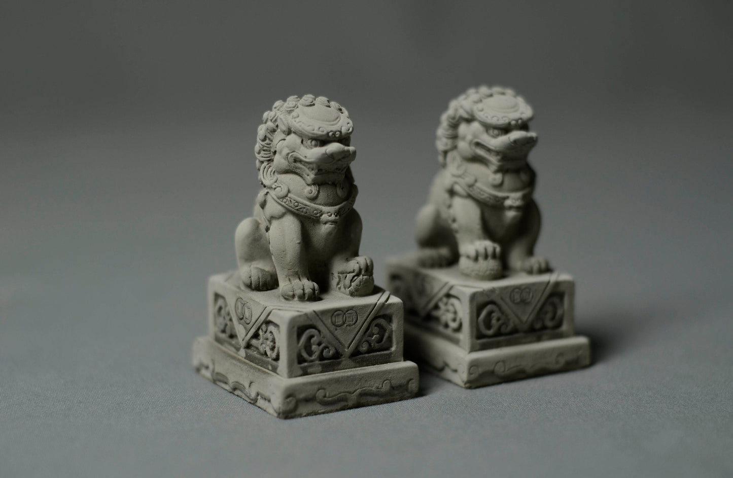 Oriental Cement Lion Statue | Home Decoration and Display | Shi Shi | Auspicious Blessing Lion