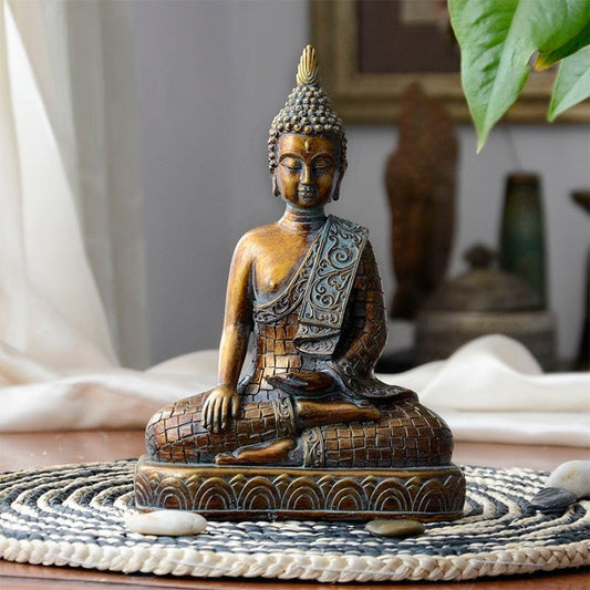 Handmade Thai Buddha Statue Meditation Decor & Display