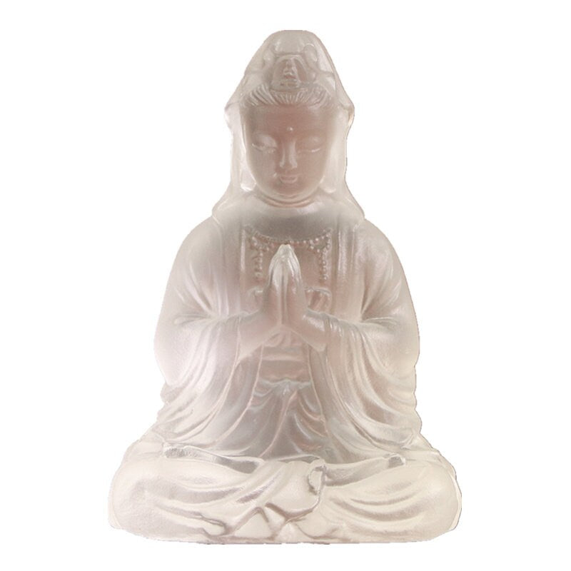 Liu Li Guan Yin Statue Ornament | Spiritual Religion | Gifting for him or her | Goddess of Compassion | Crystal Art | Buddha Decoration