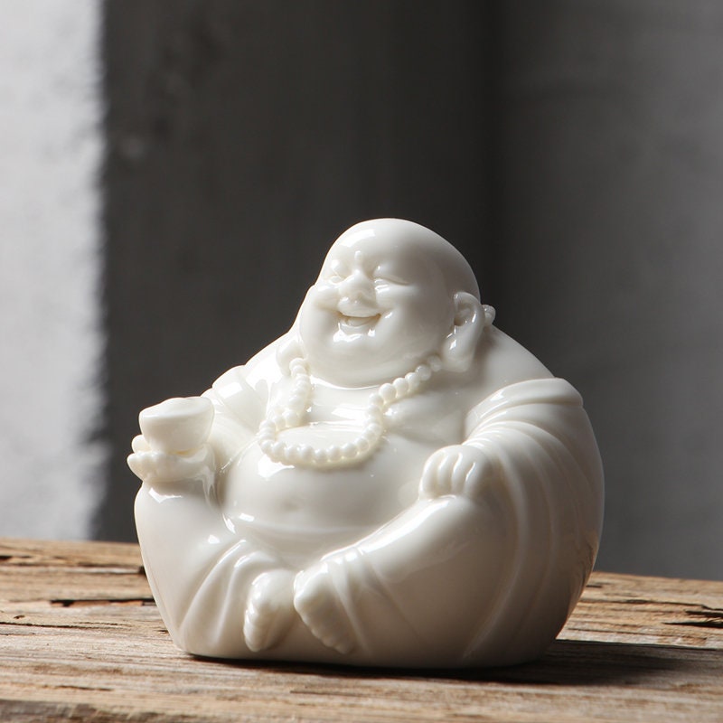 Handmade Laughing Budda Statue Ornamanet | Spiritual Religion | Gifting for him or her | Good luck and Happiness