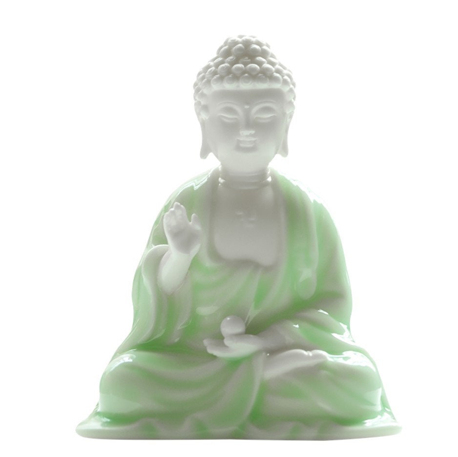 Meditation Handmade Jade Color Buddha Statue and Ornament | Gifting for him or her | Home Decoration | Spiritual Religion Mindful