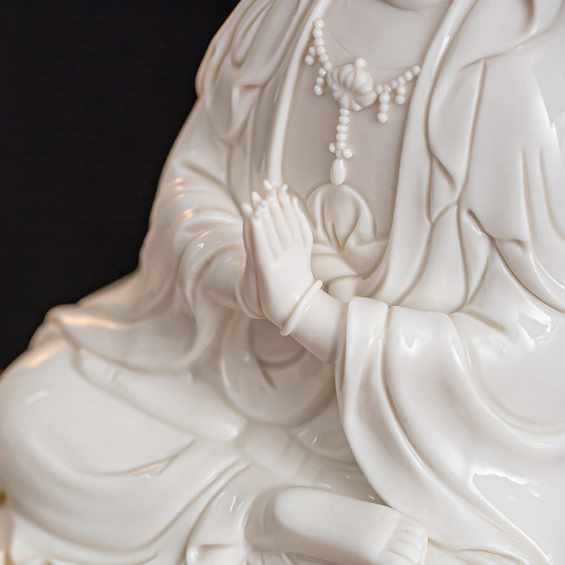 Porcelain Bodhisattva Guan Yin | Mindful Gift | Meditation | Goddess of Compassion Mercyand Kindness | Buddha Statue