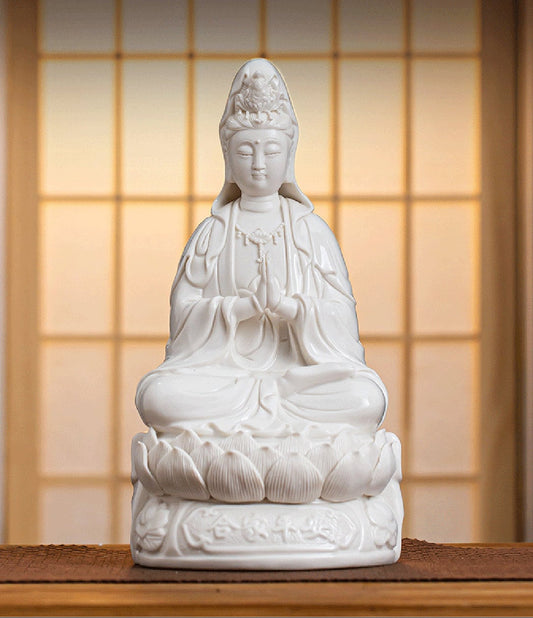 Porcelain Bodhisattva Guan Yin | Mindful Gift | Meditation | Goddess of Compassion Mercyand Kindness | Buddha Statue