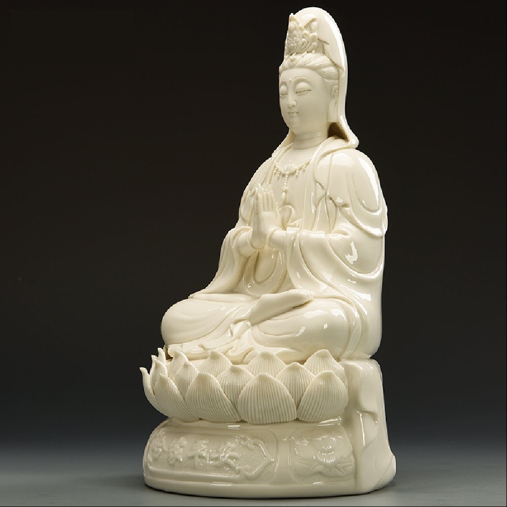 Handmade Guan Yin Buddha Statue Ornament | Namaskara mudra | Spiritual Religion | Gifting for him or her | Goddess of Compassion