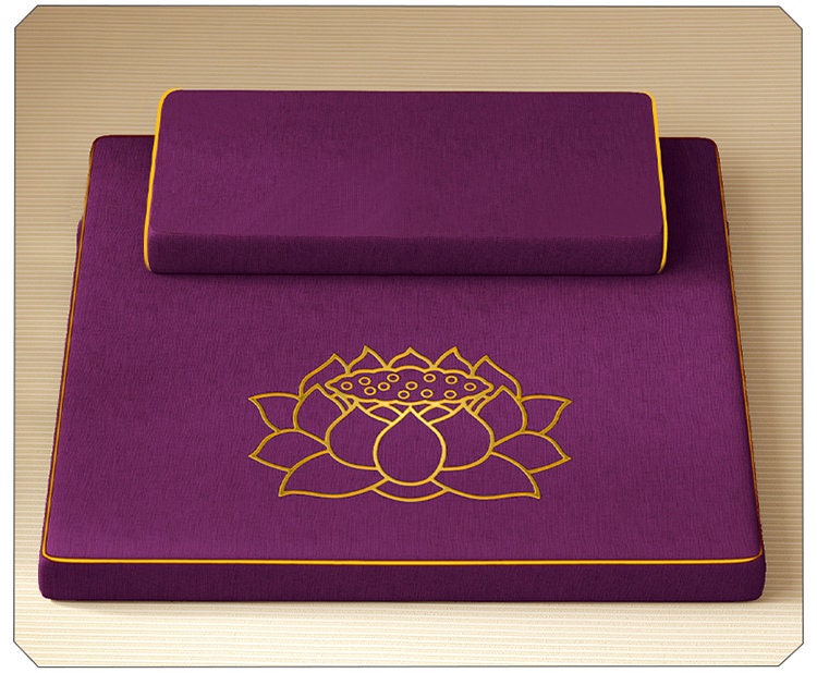 Meditation Lotus Design Cushion and Zabuton | Pillow Seat | Yoga Cushions | Serenity Tranquility Calmness | Gift for him or her