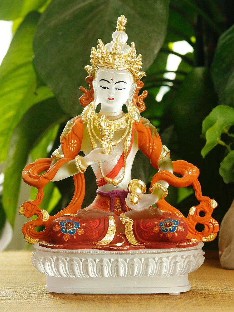 Liu Li Vajrasattva Mahāsattva Buddha Statue | Gift for him or her | Liu li Glass Sculputre Ornaments | Religion | Tibetan Buddhist