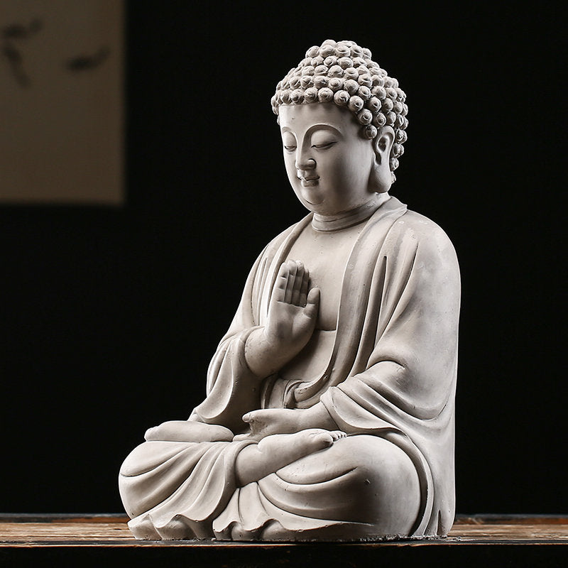 Handmade Cement Buddha Statue Decoration | Garden Outdoor | Indoor Display | Meditation | Abhaya mudra