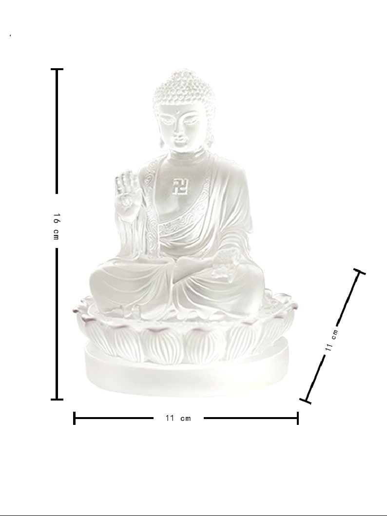 Liu Li Shakyamuni Abhaya Mudra Buddha Statue | Gautama Buddha | Meditation | Oriental Decoration | Gift for him or her |  Gautama Buddha