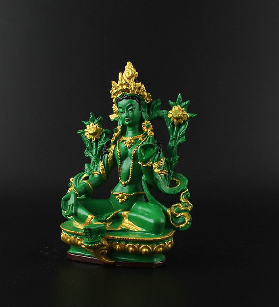 Green Tara Bodhisattva Statue | Gift for him or her | Religion and Spiritual | Meditation | Buddha Statue Decoration