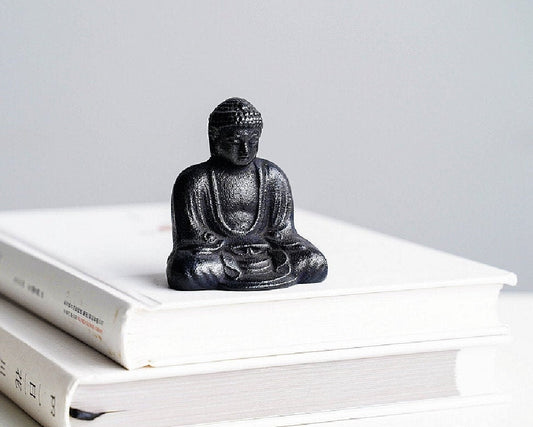 Steel Meditation Buddha Statue and Ornament | Gifting for him or her | Home Study Room Office Decoration