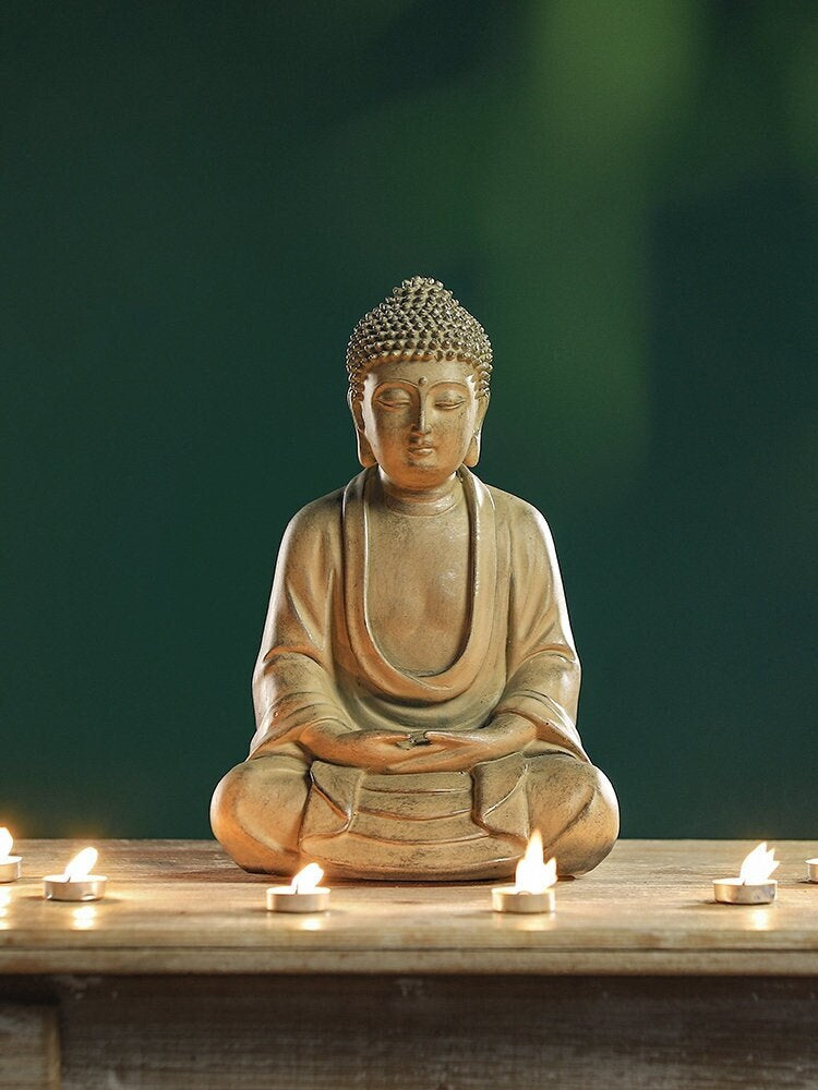 Handmade Meditation Buddha Statue Display | Dhyana Mudra | Gift for him or her | Religion and Spiritual | Harmony Peace Serenity