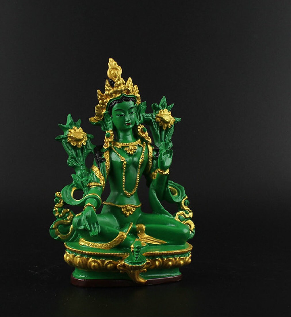 Green Tara Bodhisattva Statue | Gift for him or her | Religion and Spiritual | Meditation | Buddha Statue Decoration