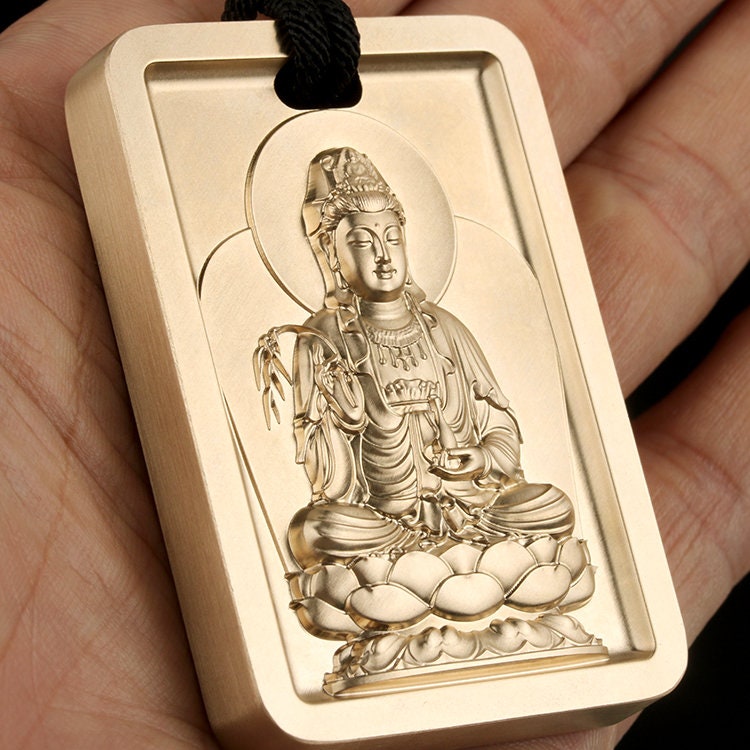 Handmade Guan Yin Amulet Pendant Medallions | Meditation | Protection | Mindful Gift | Blessing Good luck | Kuan Yin | Quan Yin | Kwan Yin