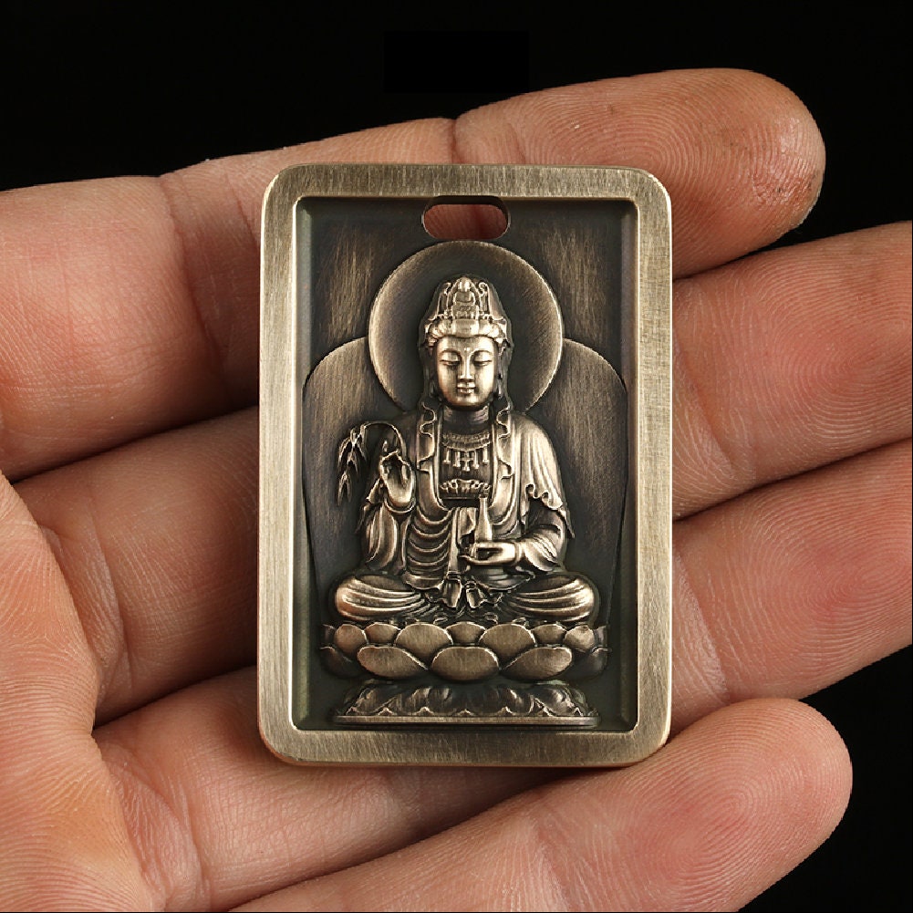 Handmade Guan Yin Amulet Pendant Medallions | Meditation | Protection | Mindful Gift | Blessing Good luck | Kuan Yin | Quan Yin | Kwan Yin