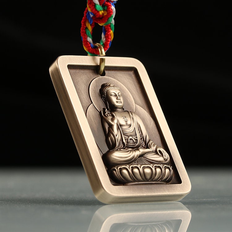 Handmade Buddha Amulet Pendant Medallions | Meditation | Protection | Mindful Gift | Blessing Good luck | Abhaya Mudra