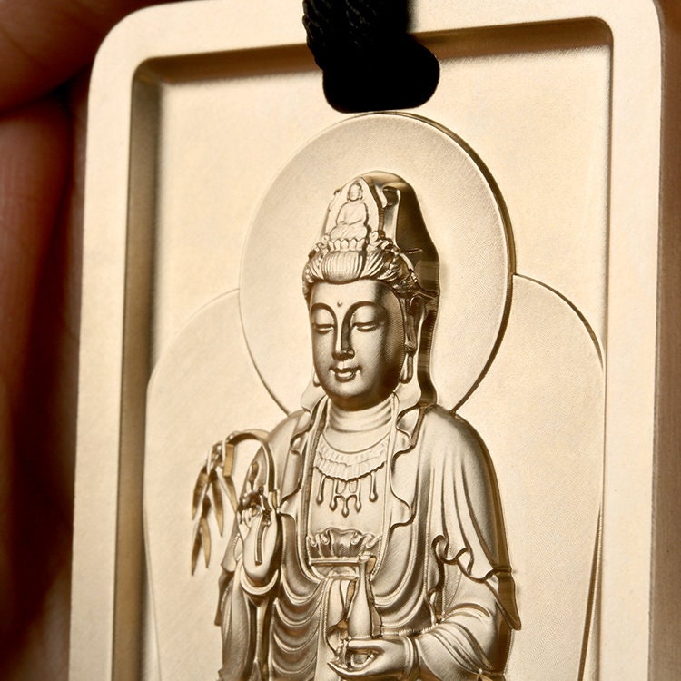 Handmade Guan Yin Amulet Pendant Medallions | Meditation | Protection | Mindful Gift | Blessing Good luck | Kuan Yin | Quan Yin | Kwan Yin