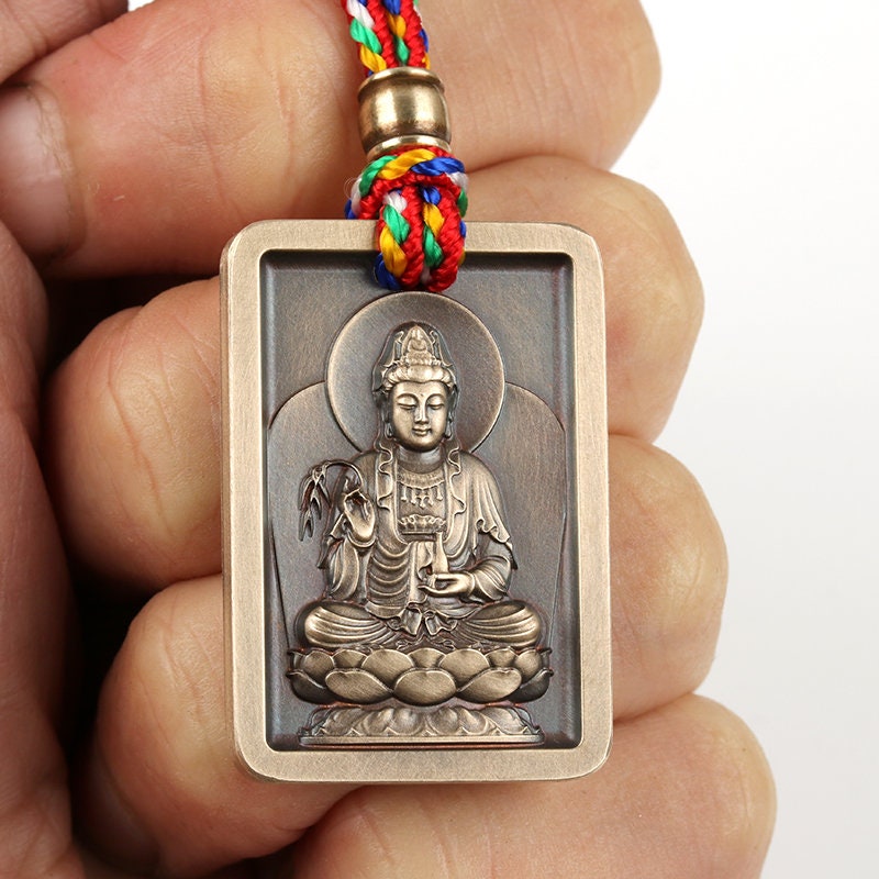 Handmade Guan Yin Amulet Pendant Medallions | Meditation | Protection | Mindful Gift | Blessing Good luck | Kuan Yin | Quan Yin | Kwan Yin