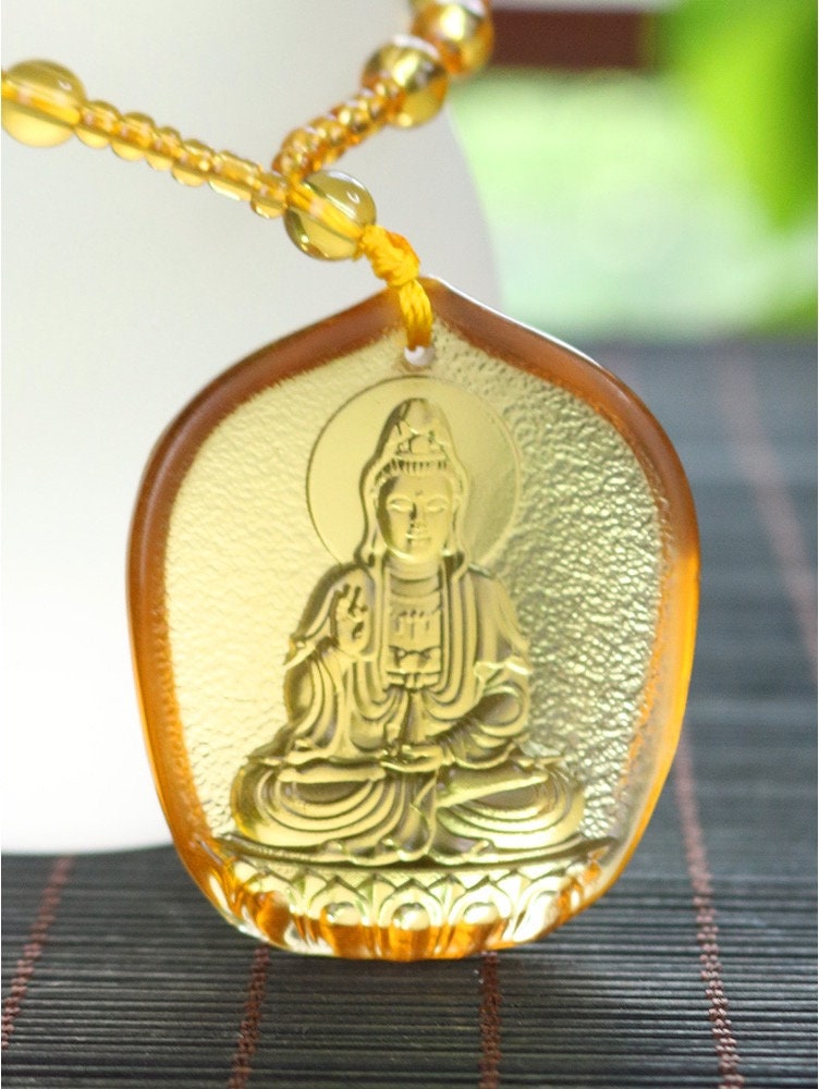 Liu Li Guan Yin Amulet Pendant Medallions | Beads bracelet | Meditation and Blessing | Protection | Mindful Gift