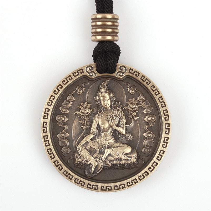 Handmade Green Tara Amulet Pendant Medallions | Meditation | Protection | Mindful Gift | Blessing Good luck | Bodhisattva