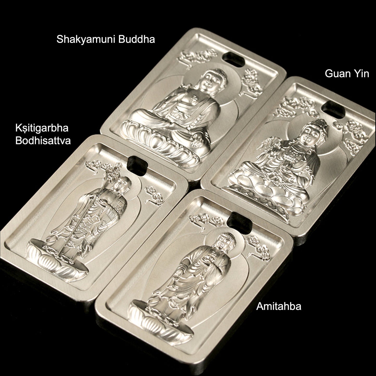 Handmade Titanium Buddha Amulet Pendant | Meditation | Protection | Mindful Gift | Blessing Good luck | kṣitigarbha bodhisattva | Guan Yin