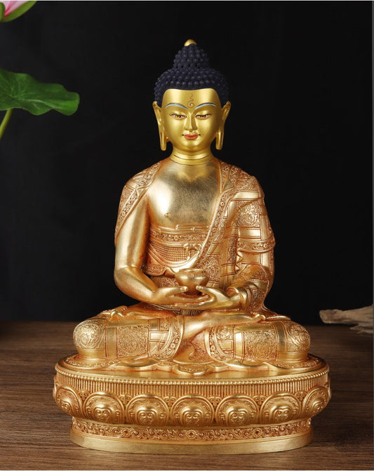 Handmade Tibetan Amitabha Buddha Statue | Emituo Fo |  Amitayus | The Buddha of Eternal Life | Meditation