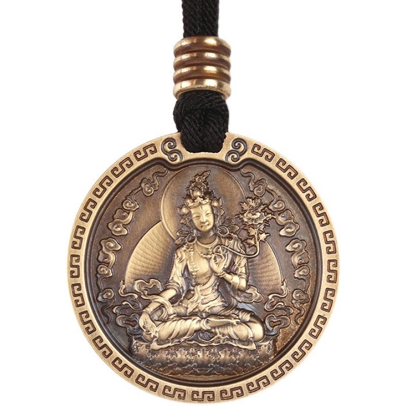 Handmade White Tara Amulet Pendant Medallions | Meditation | Protection | Mindful Gift | Blessing Good luck | Bodhisattva