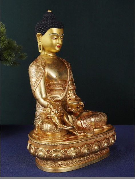 Handmade Tibetan Medicine Buddha Statue | Emituo Fo |  Amitayus | The Buddha of Eternal Life | Meditation