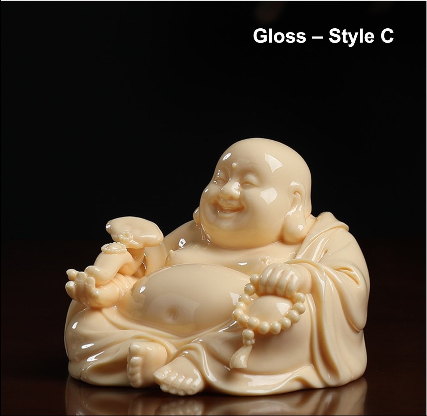 Handmade Yellow Laughing Budda Statue Ornament | Gifting for him or her | Good luck and Happiness | Meditation | Protection