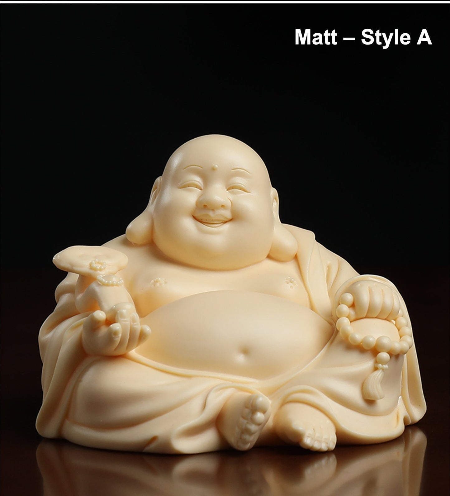 Handmade Yellow Laughing Budda Statue Ornament | Gifting for him or her | Good luck and Happiness | Meditation | Protection