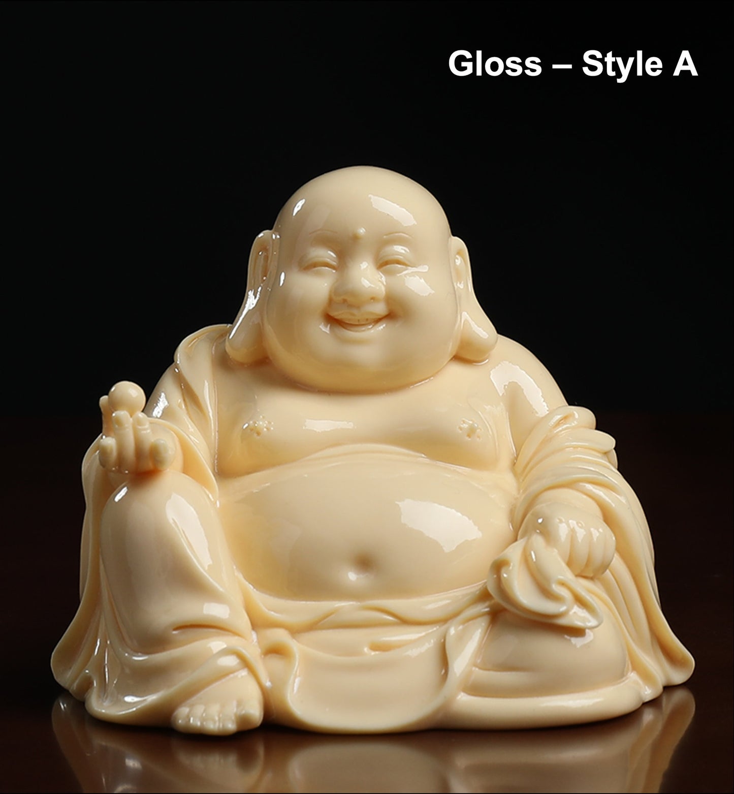 Handmade Yellow Laughing Budda Statue Ornament | Gifting for him or her | Good luck and Happiness | Meditation | Protection