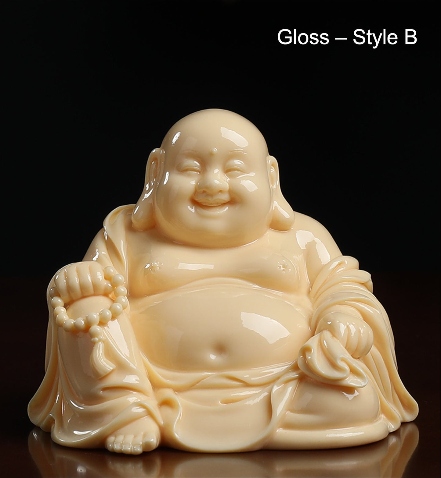 Handmade Yellow Laughing Budda Statue Ornament | Gifting for him or her | Good luck and Happiness | Meditation | Protection