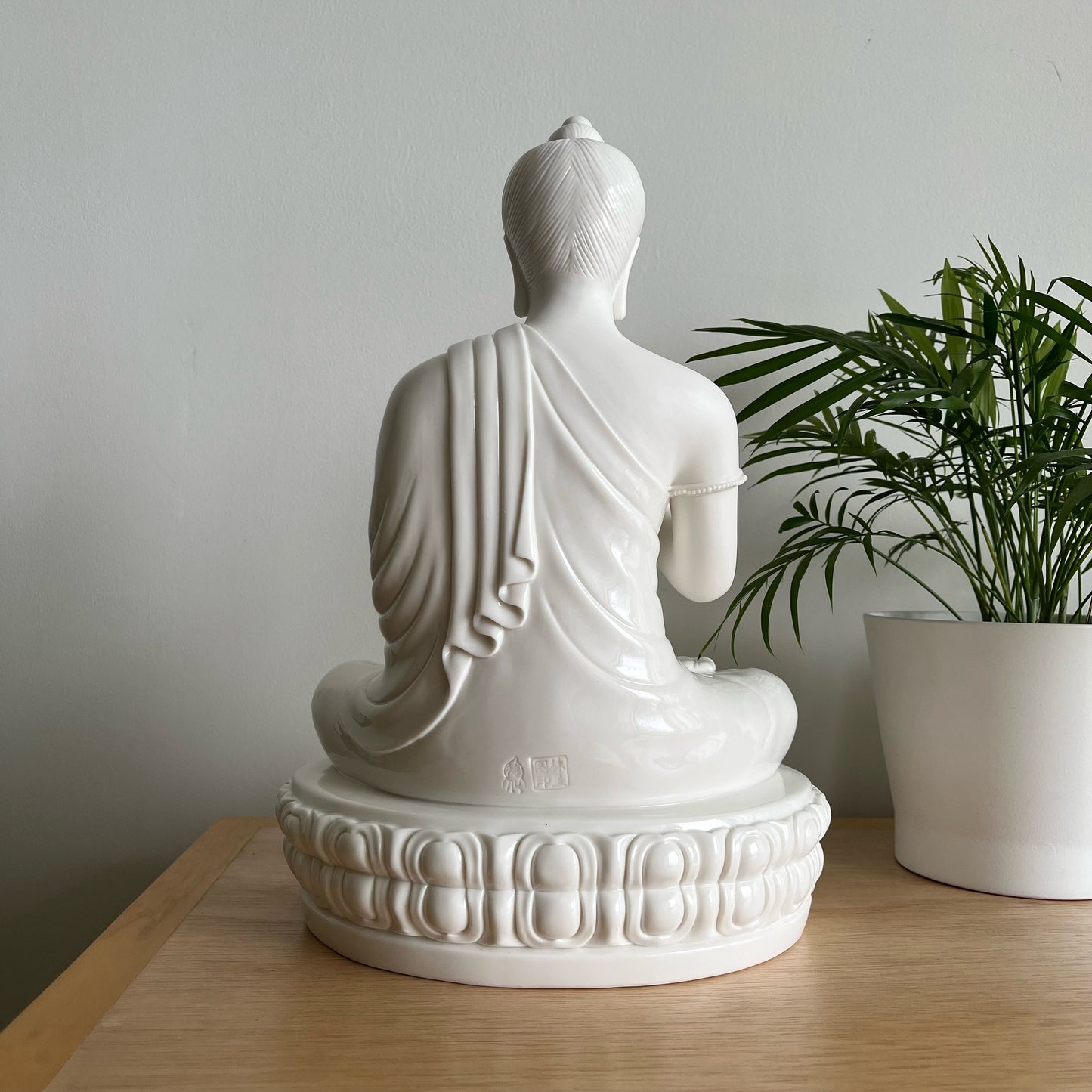 Porcelain Shakyamuni Vitarka Mudra Buddha Statue | Gautama Buddha | Meditation | Oriental Decoration | Gift for him or her