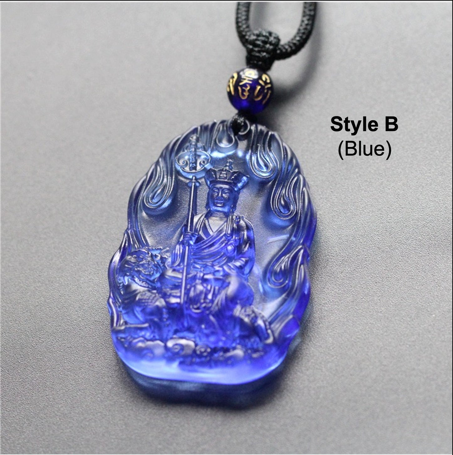 Liu Li Ksitigarbha Bodhisattva Amulet Pendant Medallions | Meditation and Blessing | Protection | Mindful Gift | Buddha statue