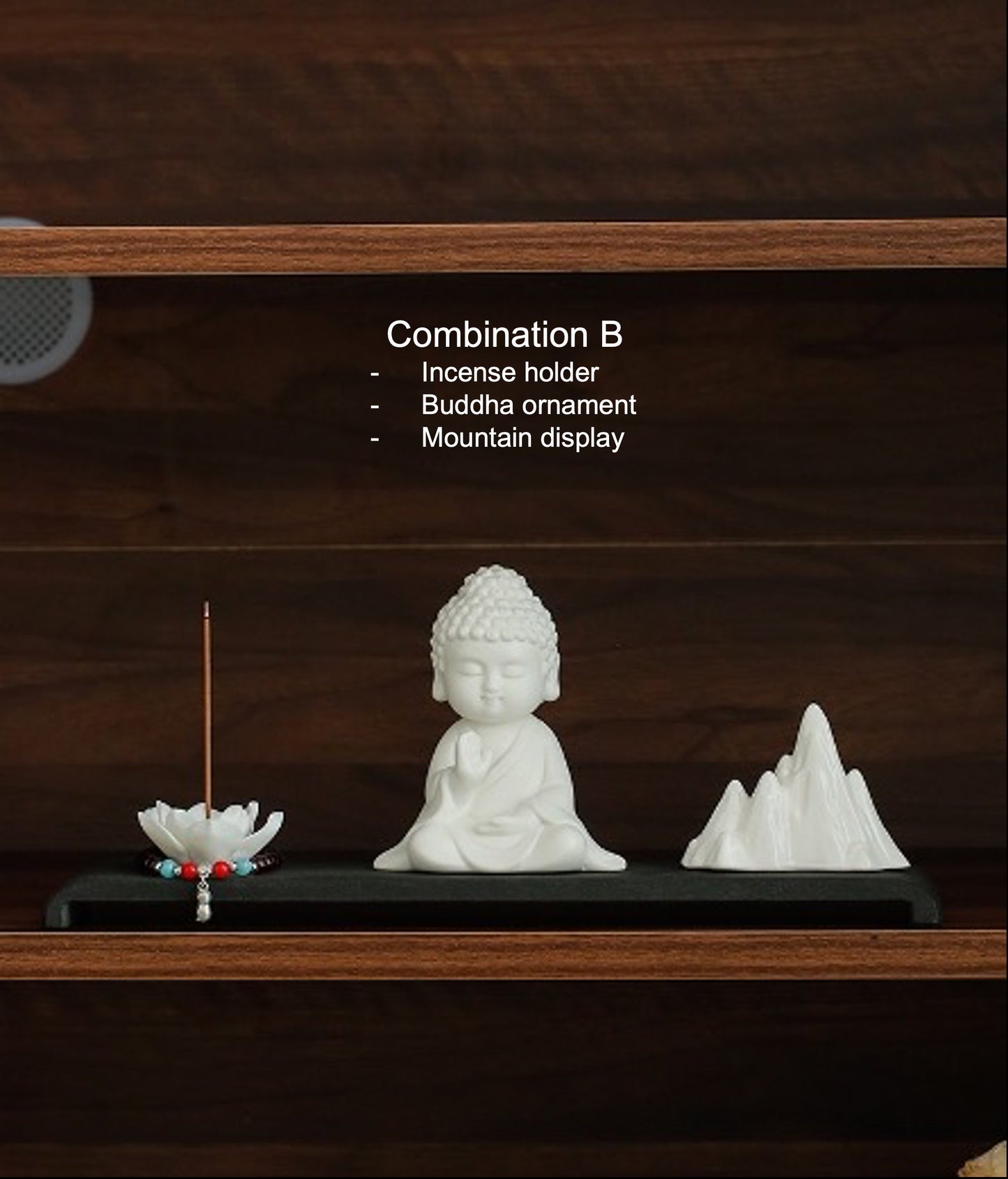 Little Buddha Ornament Meditation Display Set with incense holder | Zens Yoga | Home Decoration | Office Ornaments
